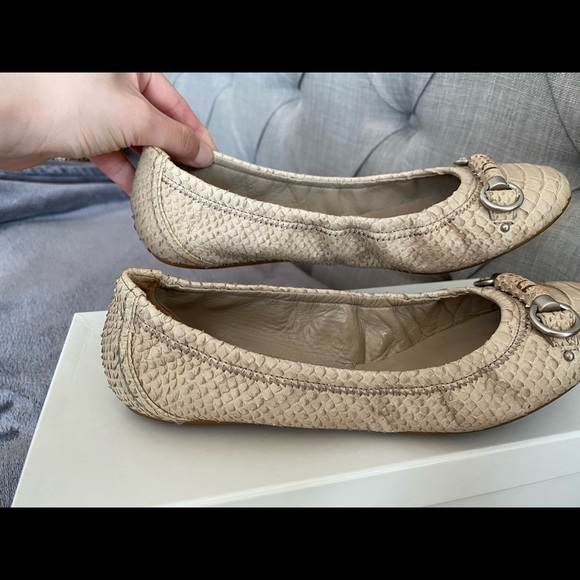 Christian Dior calf snake print Balleria flats - Picture 5 of 8